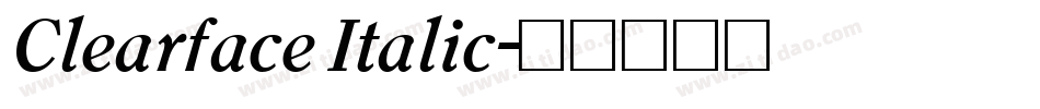 Clearface Italic字体转换